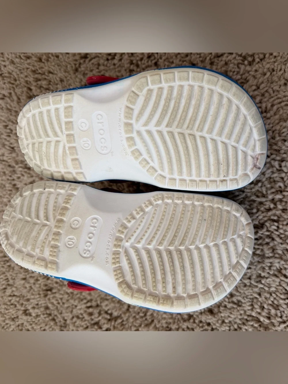Hello Kitty 50th Anniversary Red, White and Blue Kids Slip-On Crocs